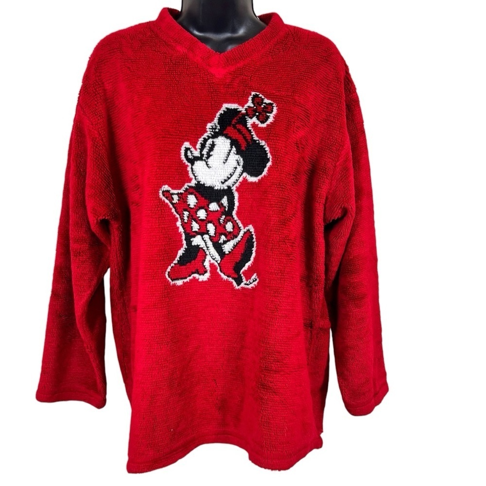 Vintage Walt Disney World Minnie Mouse Plush Pullover Acrylic Sweater